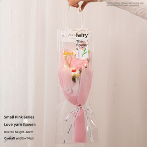 Fiori colorati a maglia bouquet di fiori tulipano regali di san valentino fatti a mano tulipano artificiale regali di festa <span class=keywords><strong>della</strong></span> mamma - Product Image 4