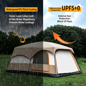 Carpa de Camping <span class=keywords><strong>M1</strong></span> Personalizada, Automática, para las Cuatro Estaciones, Doble Capa, para 5+ Personas, Portátil, Impermeable, Transpirable, de <span class=keywords><strong>2000</strong></span>-3000 mm, Oxford 210D - Product Image 4