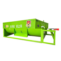 Mélangeur horizontal industriel de 7,5 kW, capacité de 3000 L, pour les grandes exploitations laitières et d'élevage bovin