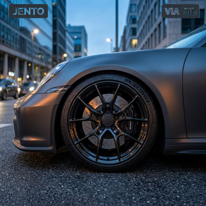 Rines Forjados Personalizados de 1 Pieza de 18 19 20 21 22 Pulgadas 5x112 5x120 en Negro Brillante para BMW M3 Audi S5 <span class=keywords><strong>Mercedes</strong></span> <span class=keywords><strong>C63</strong></span> JWL VIA - Product Image 5