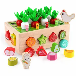 Jouet de jardin en bois Montessori pour bébés garçons filles de 1 à 3 ans jouet de développement de la motricité Fine
