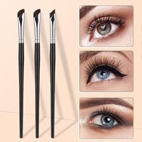 5 Buah Set Kuas Eyeliner yang Dapat Disesuaikan untuk Aplikasi Riasan Presisi dengan Desain Sudut Halus & Desain Datar Miring Ultra Tipis