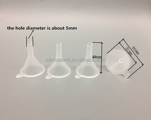 Em estoque Funil De Plástico Pequeno, plástico transparente Mini Funis para Ciência Lab Garrafa De Enchimento Líquido, óleos essenciais, Perfume - Product Image 6