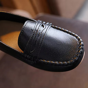 Mocassins en cuir PU pour tout-petits et jeunes garçons, chaussures plates habillées de créateur pour enfants - Product Image 3