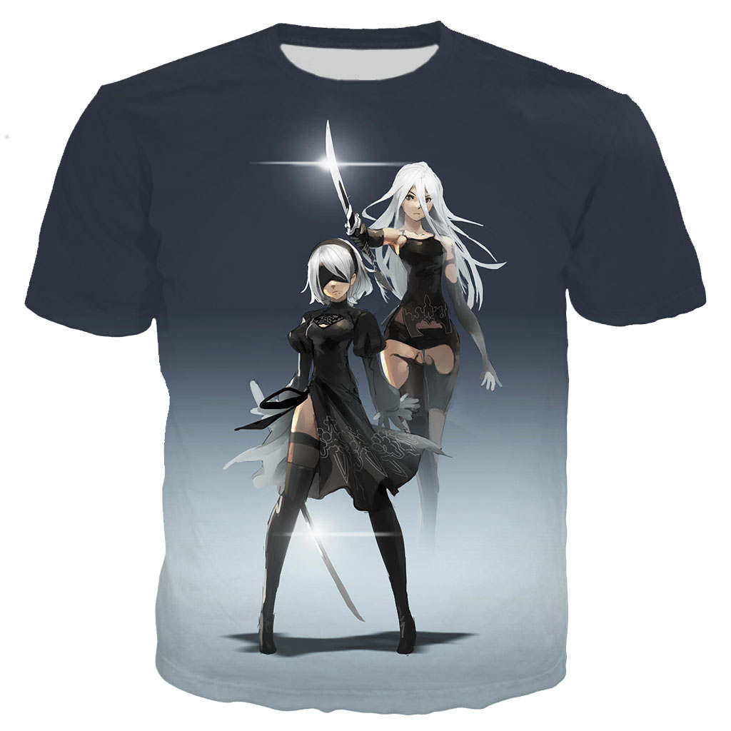 爆買い！ Shop Our New Cool Anime Nier Automata 3D Printed Shirts トップス