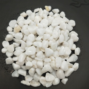 Super beau jardin extérieur pavage <span class=keywords><strong>Parterre</strong></span> décoration naturel neige blanc dégringolé galets poli pois gravier à vendre - Product Image 2