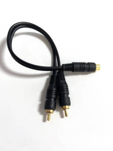 RCA 1-to-2 & 2-to-1 Audio <b>Cable</b> Male to Female Gold-plated Speaker Converter Splitter - Product Image 1