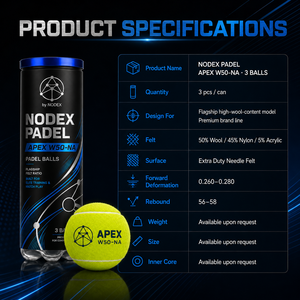 Pelota de Pádel NODEXSPORT Factory <span class=keywords><strong>Head</strong></span> Quality <span class=keywords><strong>Pro</strong></span>+ 50% Lana - Product Image 3