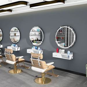 Espejo de Barbería con Iluminación LED Circular, Espejo de Salón con Luz LED, Gran Venta - Product Image 5