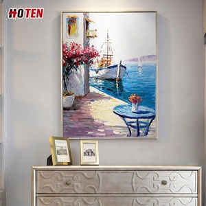 Hiện đại Bắc Âu trừu tượng vải Địa Trung Hải Phong Cảnh Sơn dầu cho phòng ngủ hoặc nhà hàng Cảnh biển trang trí cảnh quan - Product Image 2