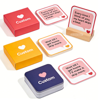 Cartes de jeu de conversation pour couples imprimées sur mesure, impression de haute qualité, jeu de cartes en papier émotionnel pour couples avec support