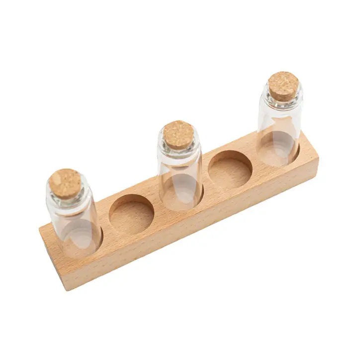 Test tube storage rack Wooden essential oil display