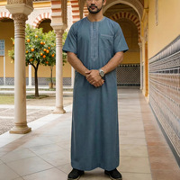 Thobes marocains pour hommes, Jubbah brodée, Abaya islamique unie, style arabe saoudien