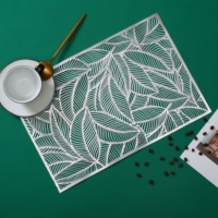 EN STOCK PVC Rectangle Feuille Set de Table Pour Le Dîner De Mariage, Décor À La Maison