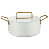 Ensemble de 10 casseroles et poêles en céramique antiadhésives personnalisables, ensemble de casseroles et poêles en céramique en aluminium moulé par induction