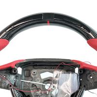 Volant en cuir rouge LED avec fibres de carbone et palettes de changement de vitesse, livraison rapide personnalisée pour BMW E90 E91 E92 E93 E87 E82 M3