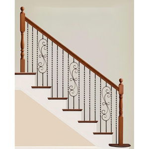 HUAART-barandilla de hierro forjado a mano para escaleras, diseño moderno personalizado, pasamanos de acero fundido antiguo, barandilla de seguridad - Product Image 3