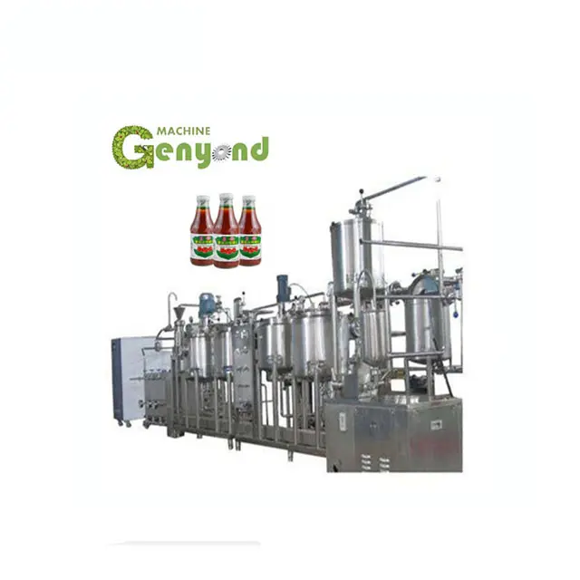 Máquinas de processamento de molho tomate, grande capacidade, venda quente, linha de produção de molho de tomate