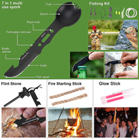 Kit de survie populaire de 216 pièces, outils et trousse de premiers soins, essentiel pour les aventures en pleine nature, kit de survie d'urgence pour la randonnée