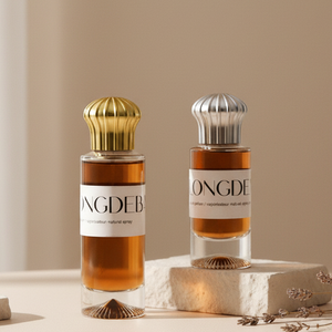 Nuevo Diseño Moderno de Botella de Perfume de Vidrio Vacía, Cilíndrica, Mate, Ecológica, Reciclable, de 30ml/50ml/100ml, en Dorado/Plateado - Product Image 5