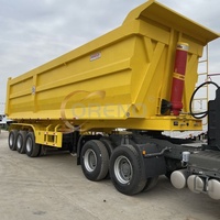 Heavy Duty 3 4 essieux 50 60 80 tonnes en forme de U semi-remorque benne basculante en aluminium utilisé en aluminium fin arrière camions remorques