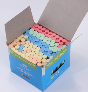 Scatola di <span class=keywords><strong>gesso</strong></span> senza polvere Robercolor Set 100 pezzi di colori misti tra cui plastica bianca e materiale di calcio per la scrittura scolastica - Product Image 4