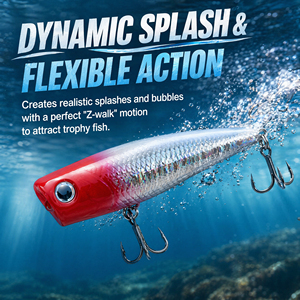 XIDIAOYU - Señuelo de Pesca Mini <span class=keywords><strong>Whopper</strong></span>, 1 Unidad, Señuelos Pequeños de 5 cm y 4.5 g, Micro Poppers, Señuelo Artificial para Pesca de Lubina y Trucha - Product Image 1