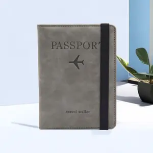 Couverture de passeport de voyage étanche RFID avec logo personnalisé personnalisé pour sacs à certificat