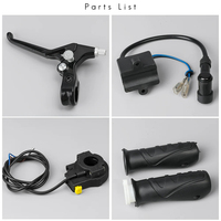 Moteur à Essence 80CC pour Moto et Vélo, Kit Complet de Moteur à Essence 2 Temps avec Réservoir de Carburant et Accélérateur