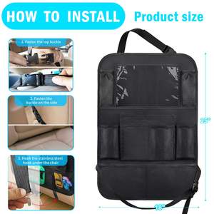 Bolsa de Almacenamiento Plegable para Asiento Trasero de Coche, de Tela Oxford de Poliéster Impermeable 600D - Product Image 5