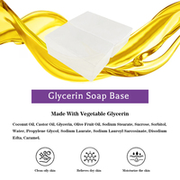Base de savon à la glycérine transparente à fondre et à couler en gros, 1 kg - Anti-acné, personnalisable pour la fabrication artisanale de savon