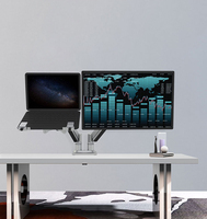 Support pour ordinateur portable et écran LCD, bras double pour moniteur, support pour ordinateur portable (BEWISER D221)