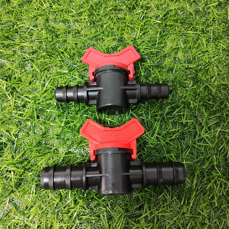 Shut Off Black/color PE Plastic Drip Irrigation Ball Valve Water Pipe Shut Off Connector for ...