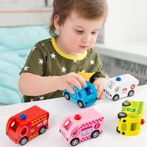 Vente directe du fabricant Puzzle de dessin animé amusant Inertia mini voiture à tirer parent-enfant interactive bébé voiture jouet en bois pour enfants - Product Image 2
