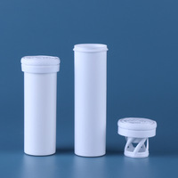 Tubes effervescents d'emballage de médecine de vitamine en plastique blanc de comprimé avec le chapeau déshydratant