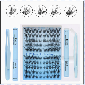 Aesphylash En gros Extensions de cils en grappes effet œil de chat synthétiques, naturelles, douces, sans cruauté animale, mates, 5 styles - Product Image 4
