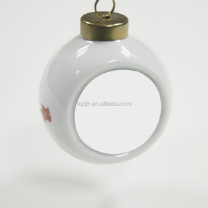 Topjlh 8cm Sublimación Bolas <span class=keywords><strong>de</strong></span> Navidad Adorno colgante <span class=keywords><strong>de</strong></span> Navidad Adorno <span class=keywords><strong>de</strong></span> cerámica con LOGOTIPO personalizado Decoraciones vintage <span class=keywords><strong>de</strong></span> porcelana - Product Image 4