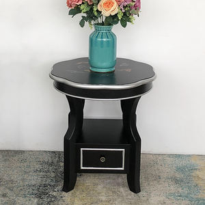 Tables d'appoint en bois traditionnelles européennes et américaines, tables d'angle, tables basses vintage peintes à la main avec rangement - Product Image 4