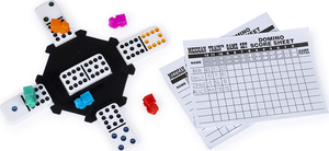 Juego de <span class=keywords><strong>tren</strong></span> <span class=keywords><strong>mexicano</strong></span> <span class=keywords><strong>doble</strong></span> <span class=keywords><strong>12</strong></span>, 91 fichas con caja de aluminio, <span class=keywords><strong>12</strong></span> puntos de colores, dominó - Product Image 3