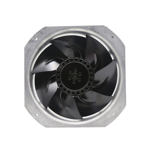 Ventilateur axial à roulement à billes pour armoire Rittal, modèle W2E200-HK86-01, 200 mm, 115 V CA, 0,58 A, 64 W, 2550 tr/min, pour équipement électrique et électronique - Product Image 1