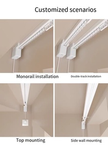 Rail de rideau électrique intelligent WiFi entièrement automatique, moteur compact en alliage d'aluminium, <span class=keywords><strong>rideaux</strong></span> modernes minimalistes pour Bar Mitzvah - Product Image 5