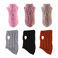 Pull en tricot à col roulé - Logo personnalisé, vêtements pour chien élégants et abordables, ensemble de pulls en laine douce et chaude pour l'hiver