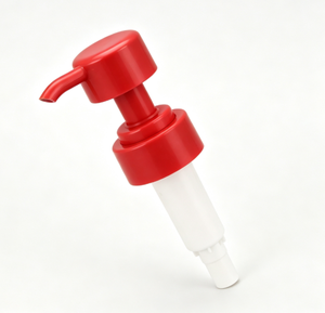 Pompe distributrice de lotion en plastique rouge PP 33/410 4,5 cc avec verrouillage par torsion pour flacons de shampoing, gel douche, savon pour les mains et cosmétiques - Product Image 3