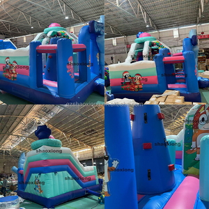 Château gonflable commercial d'extérieur pour enfants, thème Bluey, avec toboggan et zone <span class=keywords><strong>de</strong></span> saut - Product Image 3