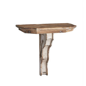 Expositor de Pared de Madera Rústica Estilo Americano Retro, Rectangular, Blanco, Decoración para Bodas y Hogar, Estante de Almacenamiento para Sala de Estar - Product Image 5