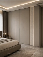 Meubles de chambre à coucher autoportants en panneaux de particules MDF sur mesure, design moderne, armoires, placards, rangements pour vêtements, dressing