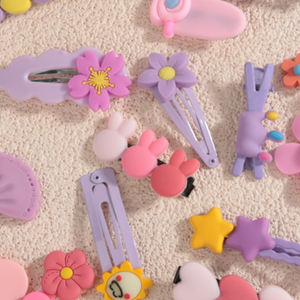 सुंदर कैंडी रंगीन फूलों के बालों की क्लिप गौण बाल बाल क्लिप छोटे लड़की के लिए बाल कटवाने के लिए तैयार - Product Image 3