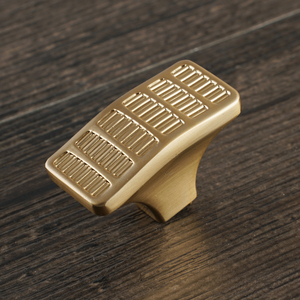 Vintage Striped Brass Cabinet Pull <strong>Knobs</strong> Textured Zinc Alloy Drawer Handles Antique Gold for Kitchen Cupboard Wardrobe <strong>Door</strong> - Product Image 5