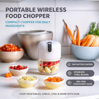 Penggiling Pemotong Pengupas Sayuran Bawang Putih Kentang Listrik Stainless Steel Dapur Terlaris Ramah Lingkungan Mini Food Processor