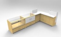 Boutique Dépanneur Registre Table Caisse Du Multifonctionnel En Bois Comptoir Caisse